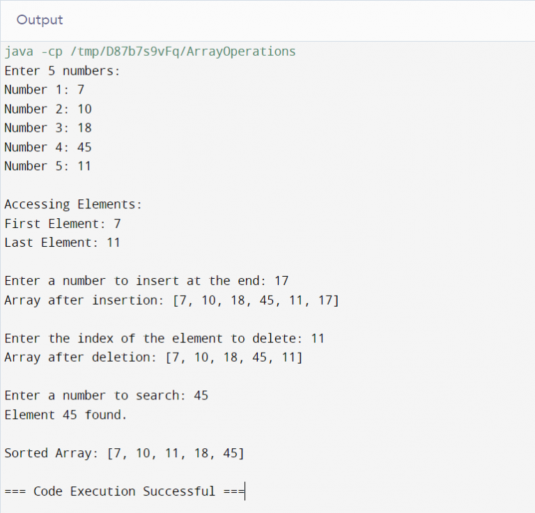 One Dimensional Array in Java (With Example Program)
