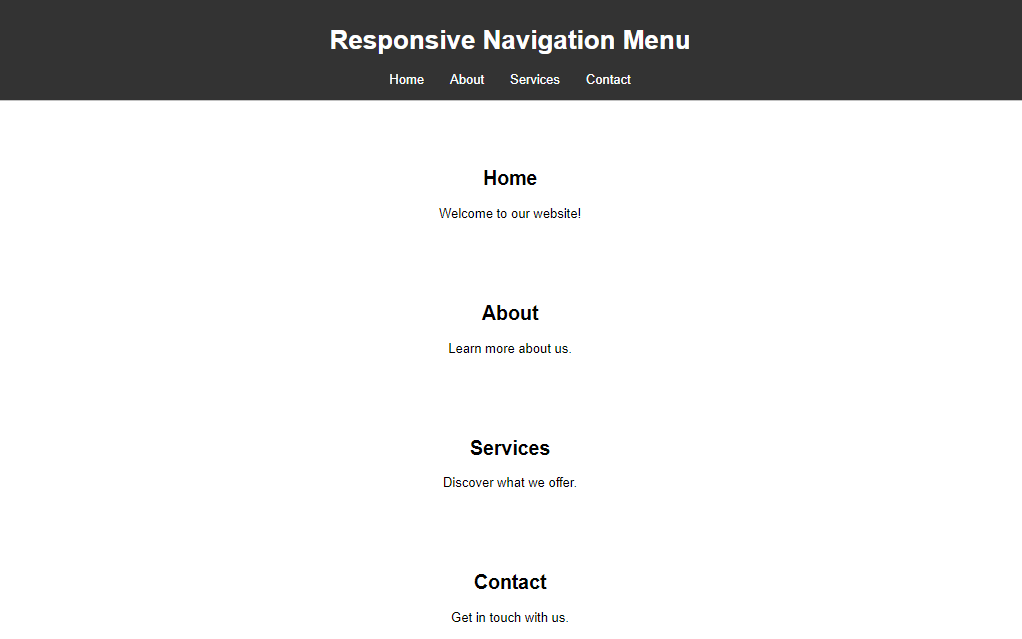 Responsive Navigation Menu