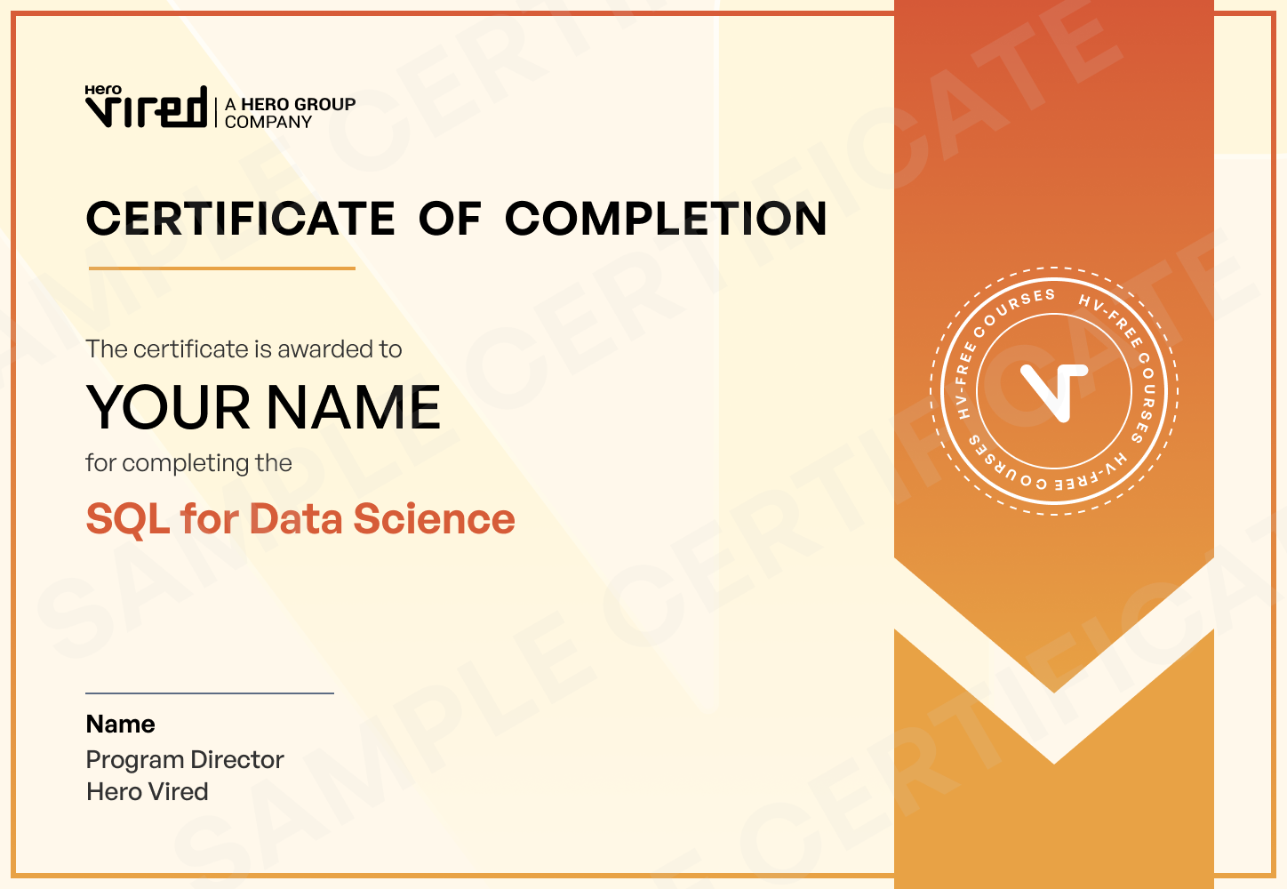 Hero Vired Certificate