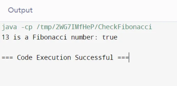 Number is in the Fibonacci Series